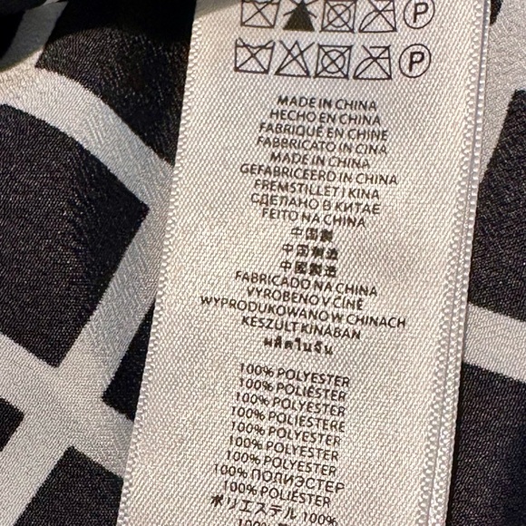 MICHAEL KORS - Geometric Shift Dress Sz 12 Zipper - BLACK WHITE - Picture 13 of 16